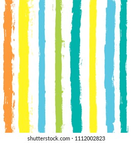Paint Lines Seamless pattern. vector striped summer background. ink brush strokes. colorful stripes for swimming close, paintbrush line. spring stripes girly backdrop