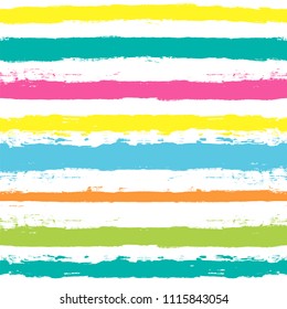 Paint Lines Seamless pattern. vector striped summer background. ink brush strokes. colorful stripes for swimming close, paintbrush line. spring stripes girly backdrop