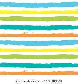 Paint Lines Seamless pattern. vector striped summer background. ink brush strokes. colorful stripes for swimming close, paintbrush line. spring stripes girly backdrop