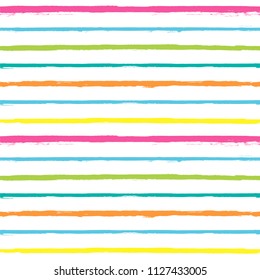 Paint Lines Seamless pattern. vector striped summer background. ink brush strokes. colorful stripes for swimming close, paintbrush line. spring stripes girly backdrop