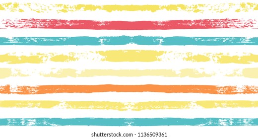 Paint Lines Seamless pattern. vector striped summer background. ink brush strokes. colorful stripes for kids swimming close, polo or T-shirt hipster paintbrush line. spring stripes girly backdrop