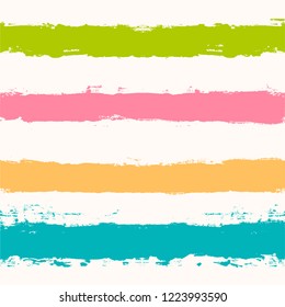 Paint Lines Seamless pattern. vector striped summer background. ink brush strokes. colorful stripes for swimming close, polo or T-shirt Modern hipster paintbrush line. spring stripes girly backdrop