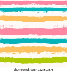 Paint Lines Seamless pattern. vector striped summer background. ink brush strokes. colorful stripes for swimming close, polo or T-shirt Modern hipster paintbrush line. spring stripes girly backdrop