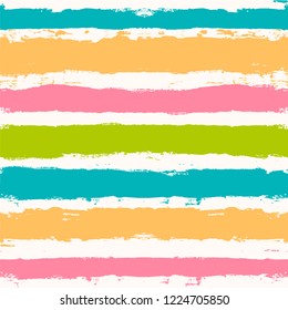 Paint Lines Seamless pattern. vector striped summer background. ink brush strokes. colorful stripes for swimming close, polo or T-shirt Modern hipster paintbrush line. spring stripes girly backdrop