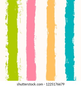 Paint Lines Seamless pattern. vector striped summer background. ink brush strokes. colorful stripes for swimming close, polo or T-shirt Modern hipster paintbrush line. spring stripes girly backdrop