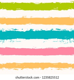 Paint Lines Seamless pattern. vector striped summer background. ink brush strokes. colorful stripes for swimming close, polo or T-shirt Modern hipster paintbrush line. spring stripes girly backdrop