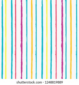 Paint Lines Seamless pattern. vector striped summer background. ink brush strokes. colorful stripes for swimming close, polo or T-shirt Modern hipster paintbrush line. spring stripes girly backdrop