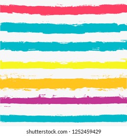 Paint Lines Seamless pattern. vector striped summer background. ink brush strokes. colorful stripes for swimming close, polo or T-shirt Modern hipster paintbrush line. spring stripes girly backdrop