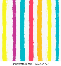 Paint Lines Seamless pattern. vector striped summer background. ink brush strokes. colorful stripes for swimming close, polo or T-shirt Modern hipster paintbrush line. spring stripes girly backdrop