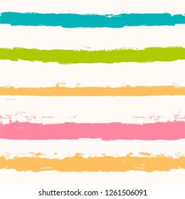 Paint Lines Seamless pattern. vector striped summer background. ink brush strokes. colorful stripes for swimming close, polo or T-shirt Modern hipster paintbrush line. spring stripes girly backdrop