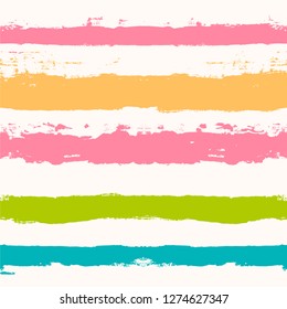 Paint Lines Seamless pattern. vector striped summer background. ink brush strokes. colorful stripes for swimming close, polo or T-shirt Modern hipster paintbrush line. spring stripes girly backdrop