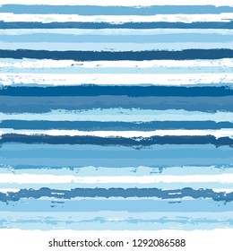 Paint Lines Seamless pattern. vector striped summer sea background. geometric sailor paint stripes. blue ink brush strokes. grunge stripes, modern paintbrush line for wrapping, wallpaper, textile