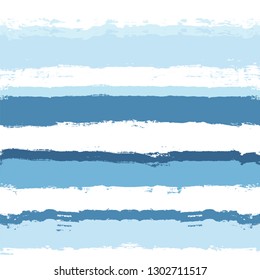 Paint Lines Seamless pattern. vector striped summer sea background. geometric sailor paint stripes. blue ink brush strokes. grunge stripes, modern paintbrush line for wrapping, wallpaper, textile