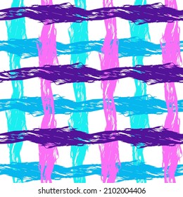 Paint Lines Seamless pattern. vector striped summer sea background. geometric sailor paint stripes. blue ink brush strokes.
