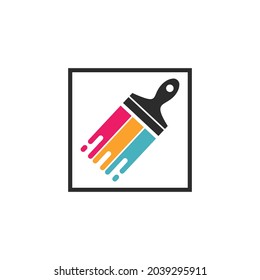 Paint logo abstract - Brush paint vector 
