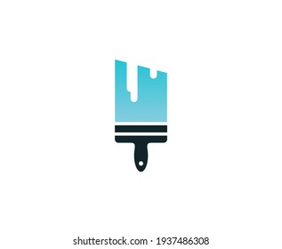 Paint logo brush vector icon 