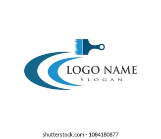 paint logo business vector icon template