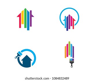 paint logo business vector icon template