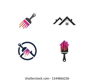 paint logo business vector icon template