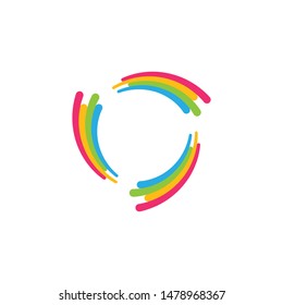Paint logo business vector icon template