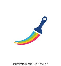 Paint logo business vector icon template