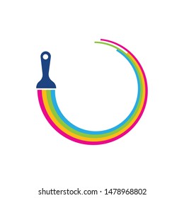 Paint logo business vector icon template