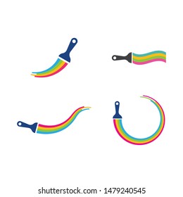 Paint logo business. vector icon template.