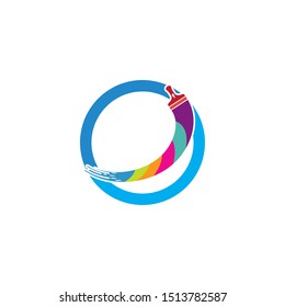 paint logo business vector icon template