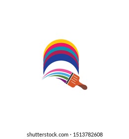paint logo business vector icon template