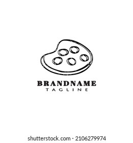 diseño de iconos de dibujos animados del logotipo de pintura ilustración vectorial moderna