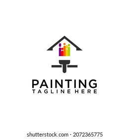 Paint logo concept isolated in white background