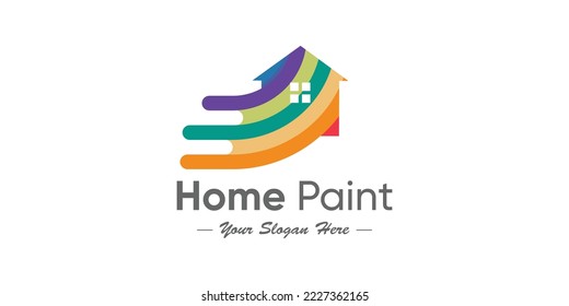 Paint logo design for business and construction Premium Vector