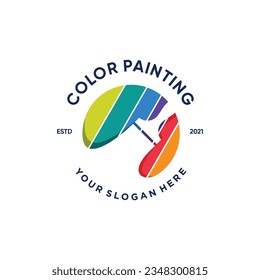Pintar el icono de diseño del logotipo vector con estilo moderno