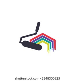 Paint logo design icon element vector with modern style