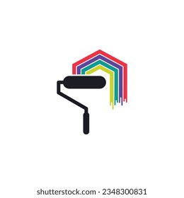 Paint logo design icon element vector with modern style