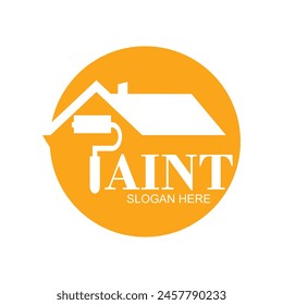 Diseño de logotipo de pintura concepto simple Vector de Premium