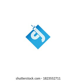 Paint logo font design concept illustrator