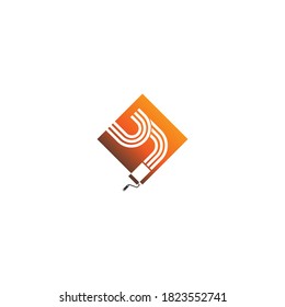 Paint logo font design concept illustrator