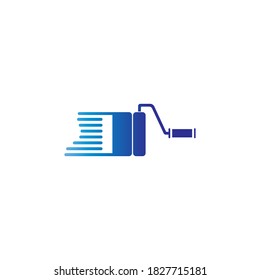 Paint logo letter I  design concept 
