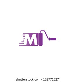 Paint Logo Letter M Design-Konzept 