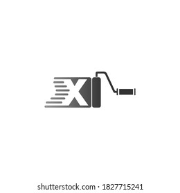Dibujar el concepto de diseño de la letra del logotipo X 