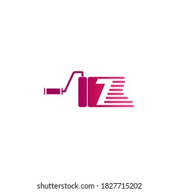 Paint logo number 7  design concept 