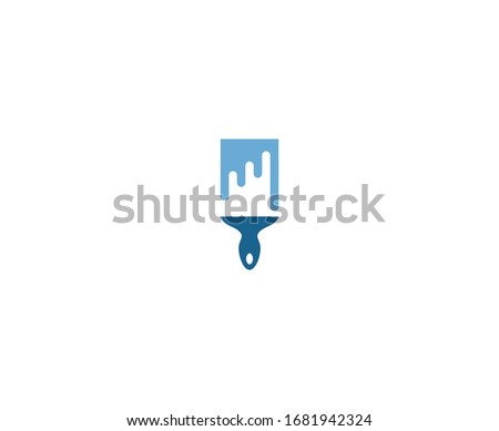 Paint logo paintbrush vector icon 
