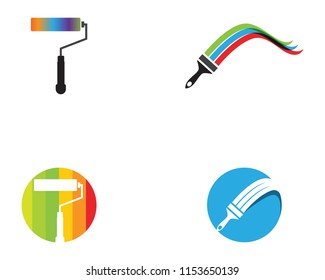Paint Logo Template vector icon illustration design