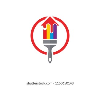 Paint Logo Template vector icon illustration design
