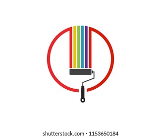 Paint Logo Template vector icon illustration design