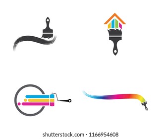 Paint Logo Template vector icon illustration design