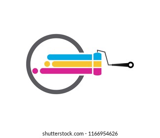 Paint Logo Template vector icon illustration design