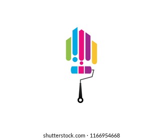 Paint Logo Template vector icon illustration design