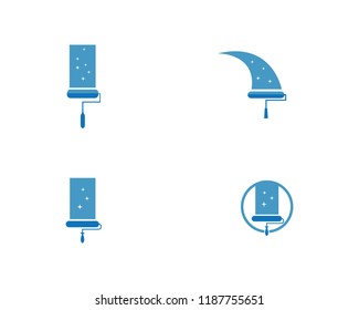Paint Logo Template vector icon Illustration design 